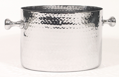 Hammered Chrome Double Champagne Bucket