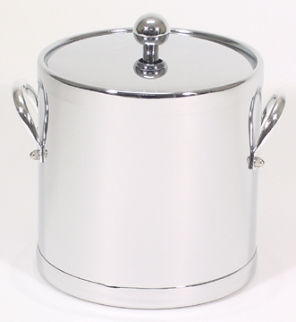 Chrome Insulated Ice Bucket with Side Handles