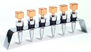 Copper Square Shaped Bottle Stopper Set with Stand