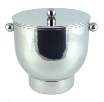 Four Quart Polished Stainless Steel Ice Bucket